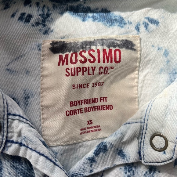 Mossimo Supply Co. Blue Tie-Dye Shirt - Picture 3 of 3